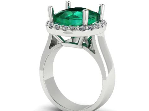 393 Earrings with 394 395 Ring with a large stone 3D Print Model