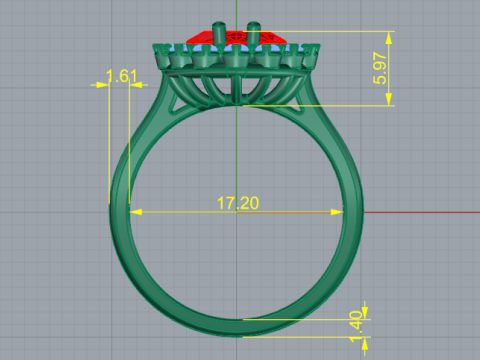 398 Female ring Modelo de Impressão 3D