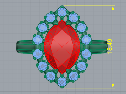 398 Female ring Modelo de Impressão 3D