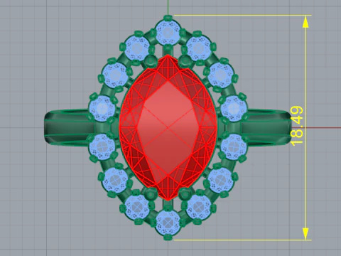 398 Female ring 3D Print Model