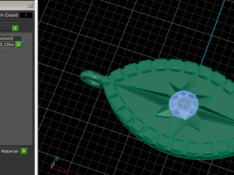 399 Pendant eye Modèles 3D en vedette