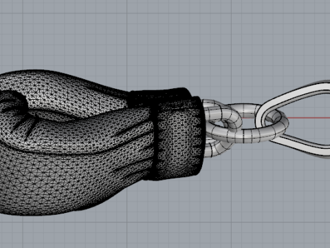 400 Pendant boxing gloves Model Cetak 3D