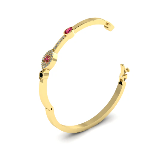 402 Bracelet with stones 3D Print Model .c4d .max .obj .3ds .fbx .stl .blend