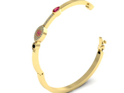 402 Bracelet with stones 3D Print Model