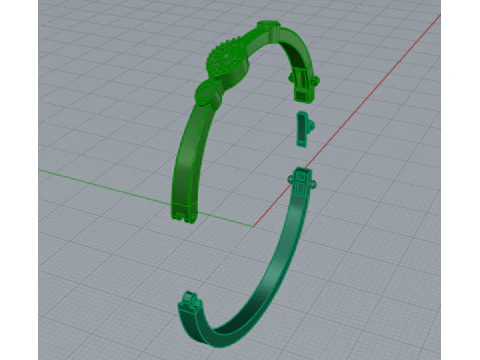 402 Bracelet with stones 3D Print Model