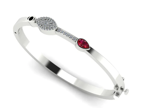 402 Bracelet with stones 3D Print Model