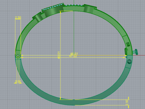402 Bracelet with stones 3D-printmodel