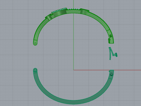 402 Bracelet with stones 3D-printmodel