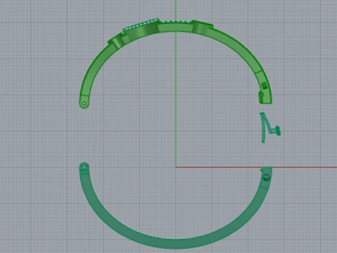 402 Bracelet with stones 3D Print Model