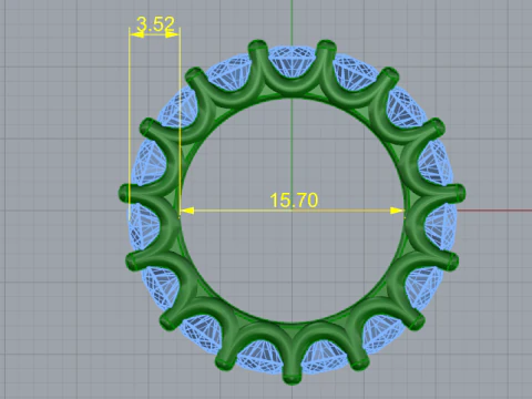406 Engagement ring 3D Print Model