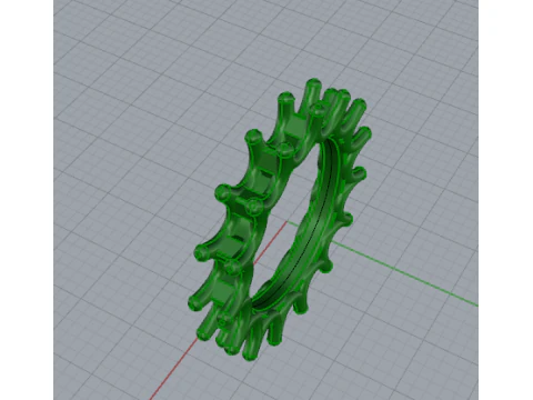 406 Engagement ring 3D Print Model