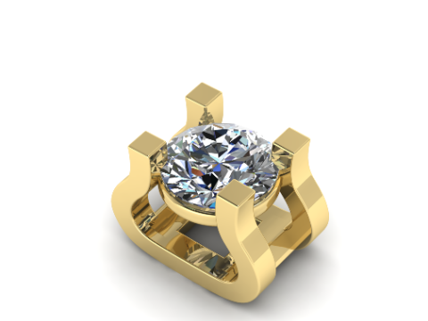 407 Pendant for 1 stone 3D Print Model