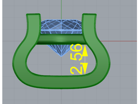 407 Pendant for 1 stone 3D Print Model