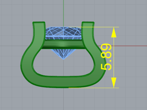 407 Pendant for 1 stone 3D Print Model
