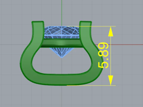 407 Pendant for 1 stone 3D Print Model
