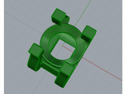 407 Pendant for 1 stone 3D Print Model