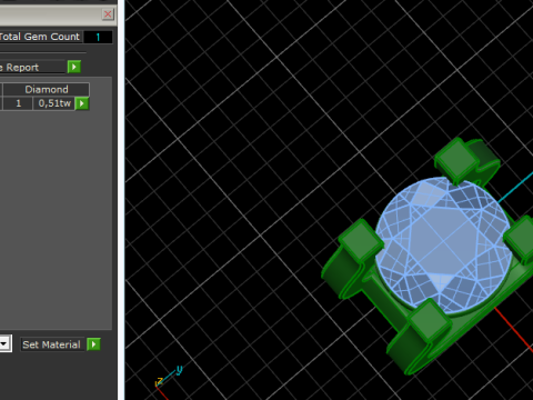 407 Pendant for 1 stone 3D Print Model