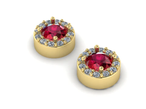 414 Earrings 3D Print Model
