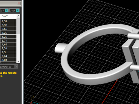 416 Ring with stone rectangle 3D Print Model