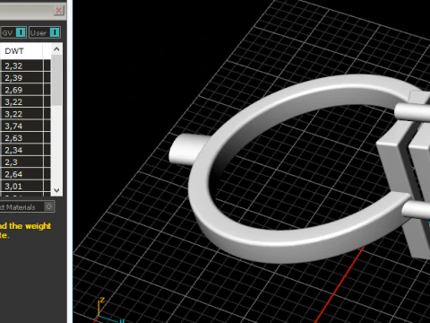 416 Ring with stone rectangle 3D Print Model