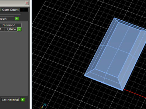 416 Ring with stone rectangle 3D Print Model