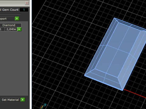416 Ring with stone rectangle 3D Print Model