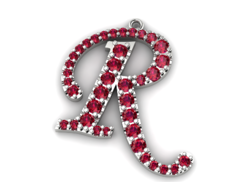 417 Pendant in the form of a letter R 3D Принт Модель