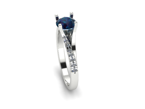 419 Ring with stones 3D Принт Модель