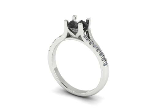 419 Ring with stones Model Cetak 3D