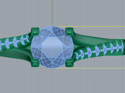419 Ring with stones Model Cetak 3D