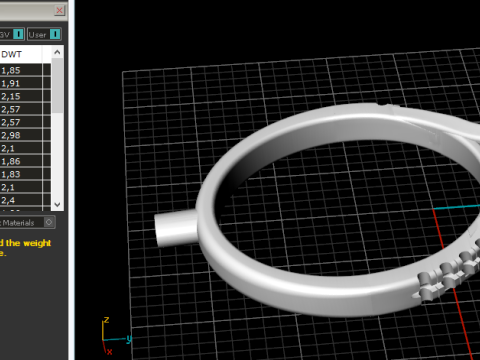 419 Ring with stones Model Cetak 3D