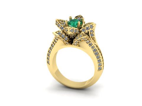 420 Ring Flower 3D Принт Модель