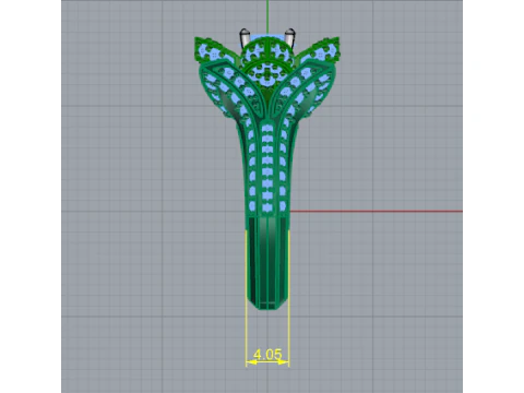 420 Ring Flower 3D Print Model