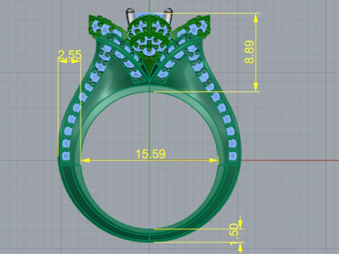 420 Ring Flower 3D Print Model