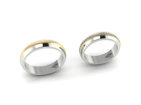 426 Mens and womens wedding rings 3D-Druckmodell