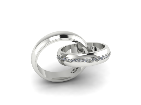 426 Mens and womens wedding rings 3D-Druckmodell