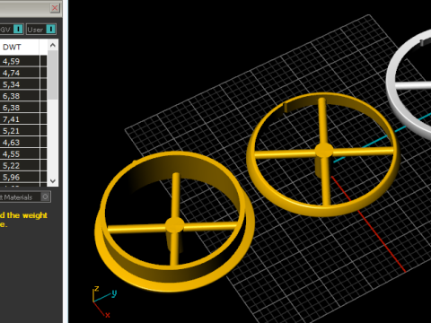 426 Mens and womens wedding rings 3D-Druckmodell