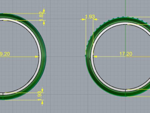 426 Mens and womens wedding rings 3D-Druckmodell