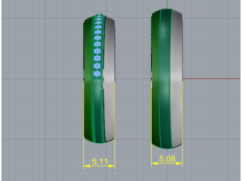 426 Mens and womens wedding rings 3D-Druckmodell