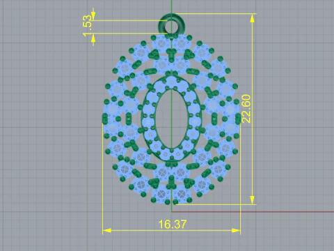 430 Pendant 3D Print Model
