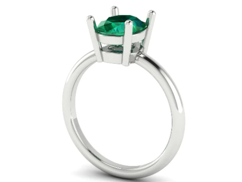 431 Ring with one stone 3D Print Model