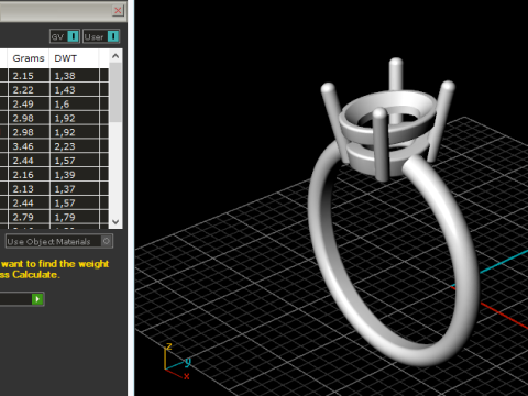 431 Ring with one stone 3D Print Model