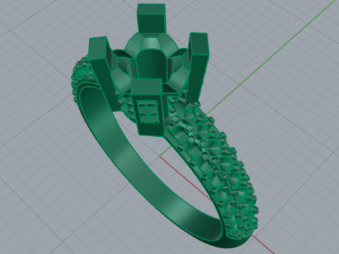 433 Ring with stones 3Dプリントモデル