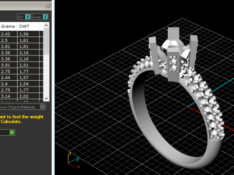 433 Ring with stones 3Dプリントモデル