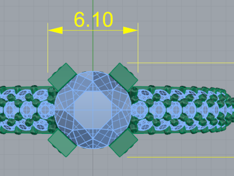 433 Ring with stones 3Dプリントモデル