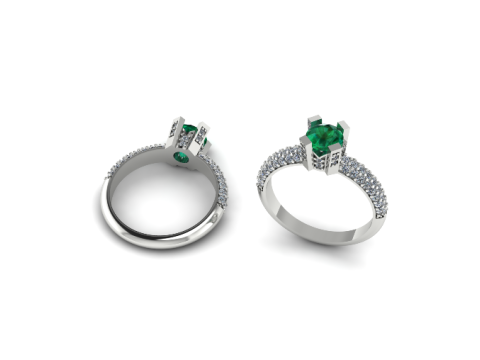 433 Ring with stones 3Dプリントモデル