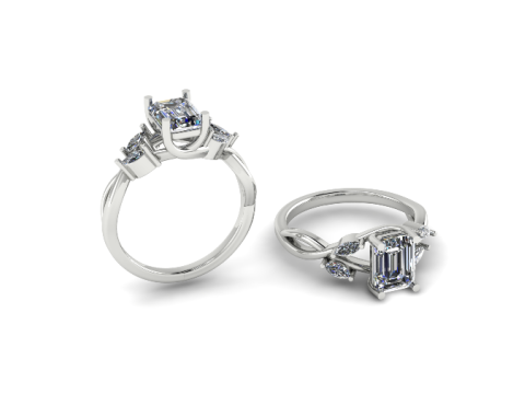 433 Ring with stones 3D Принт Модель