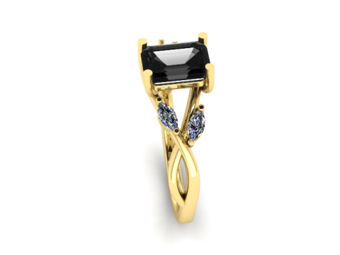 433 Ring with stones 3D Принт Модель