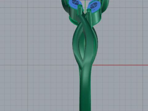 433 Ring with stones 3D Print Model