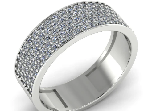 438 Ring with stones 3D Print Model